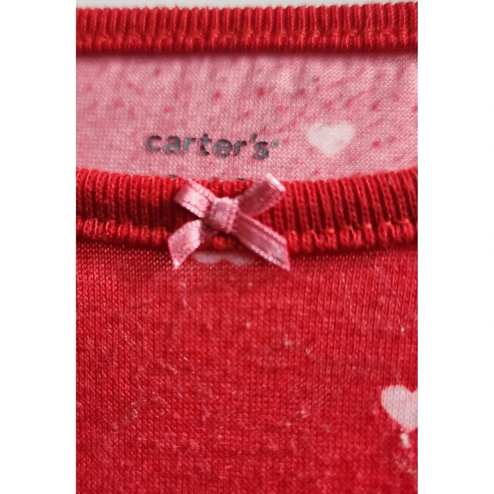 Carters Girls Red Heart Print LOVE Nightgown‎ Sleep Dress Size 8 10